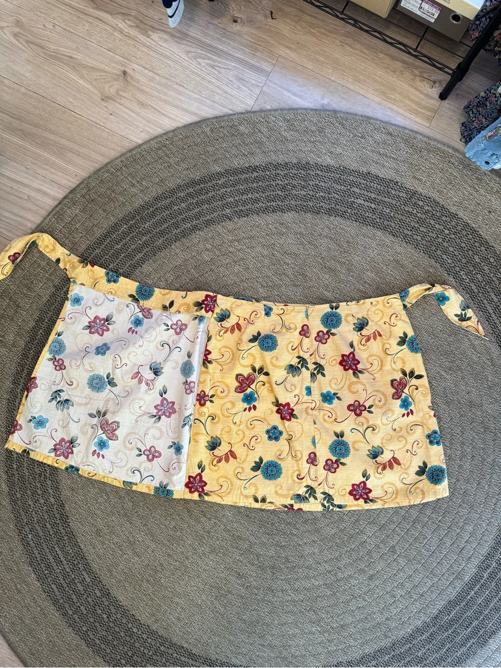 Vintage 90s Cottagecore Floral Wrap with zipper Skirt Boho Paisley multicolor